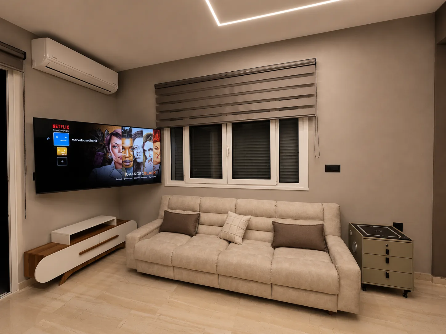 Κουζίνα με LED φωτισμό